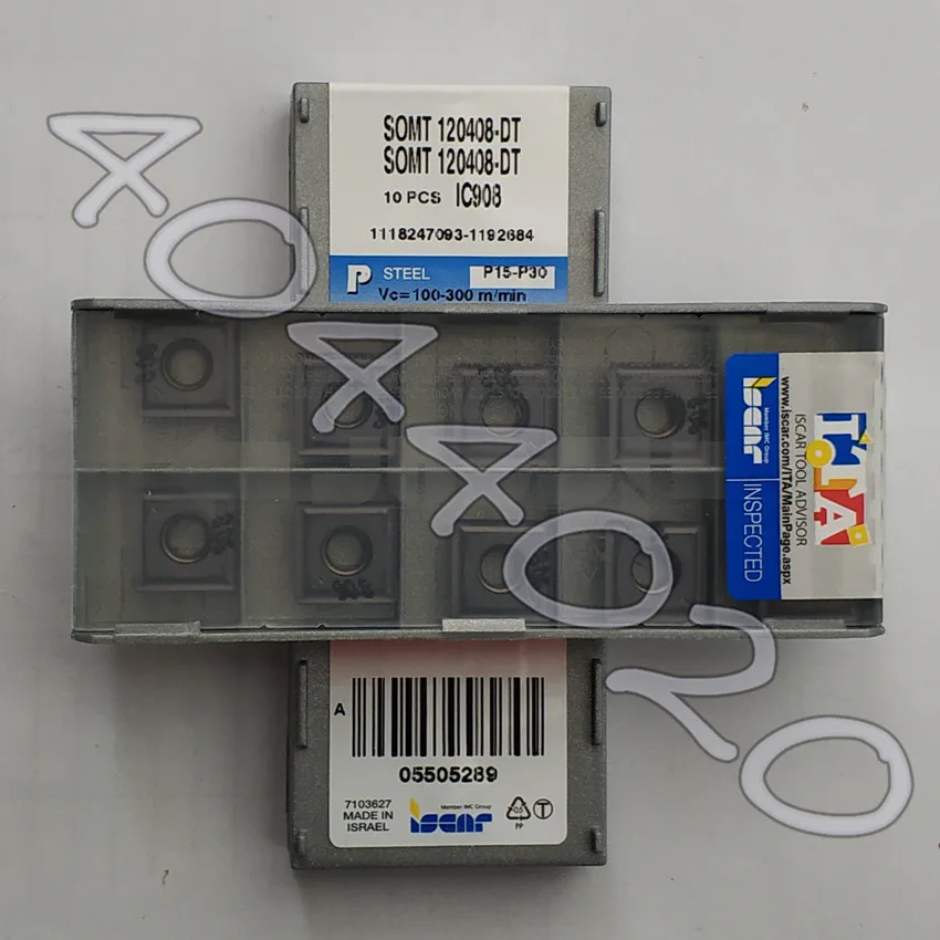 ISCAR SOMT120408 DT IC908 10 шт. карбдная вставка Бесплатная доставка|Токарный инструмент| |
