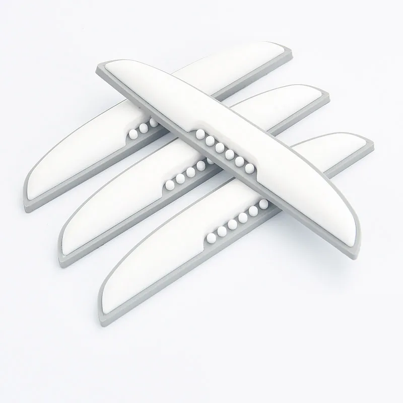 White 4pcs Защита кромок двери автомобиля Silane, накладка на зеркало автомобиля, защита Бампера, авто протектор, универсальная Настройка гаража, наклейка на царапины, полоса - Цвет: White 4pcs