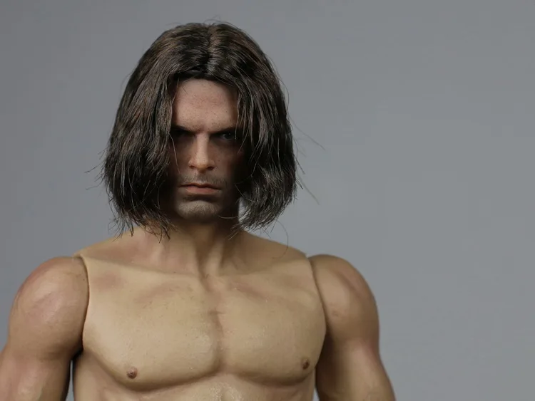 Горячая фигура игрушки 1/6 Зимний Солдат headplay имплантированные волосы версия без