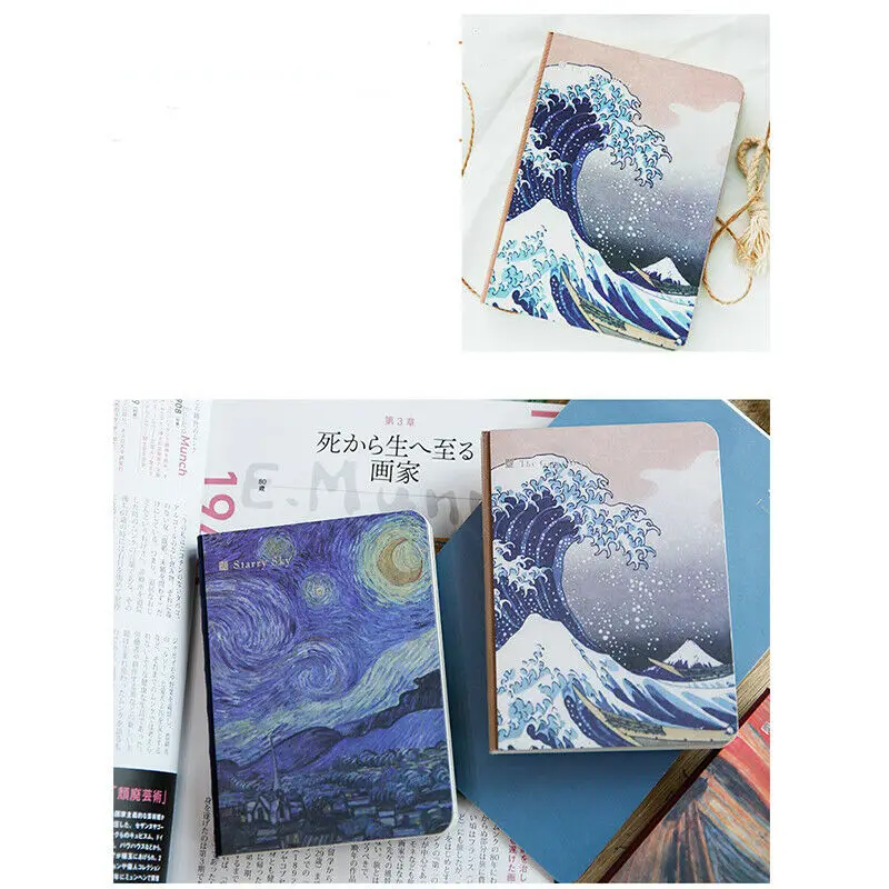Master Painting Series Creative Van Gogh Monet Art Literary Hand Notebook Van Gogh Monthly Planner Agenda Organizer Cute Travel