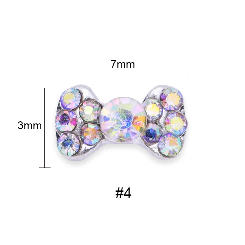 Pattern 4 3D дизайн ногтей Стразы для ногтей Подвески DIY 3D Маникюр Украшение галстук Бабочка Сплав драгоценные камни полые бабочка блеск ломтики - Цвет: Pattern 4