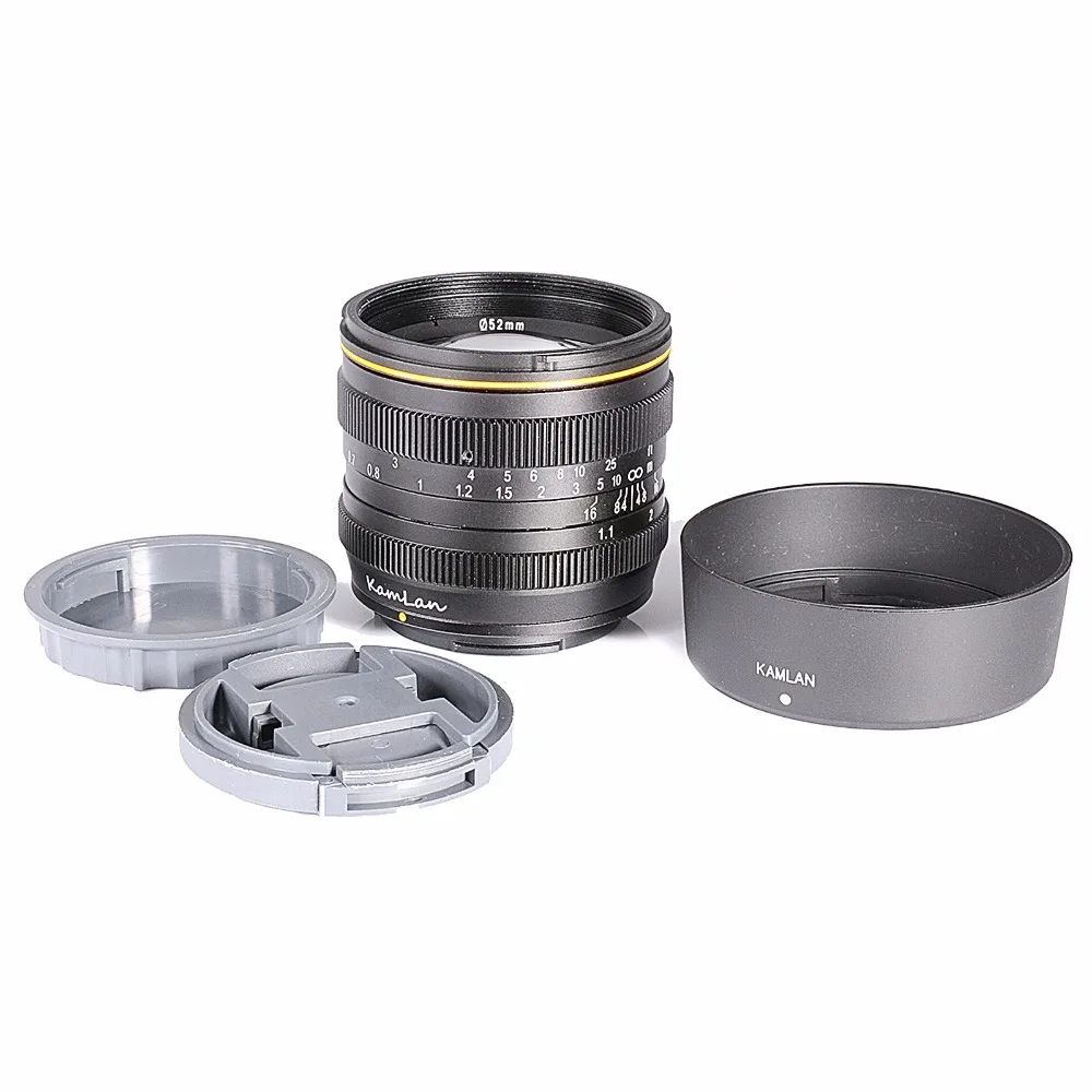 Новый стиль Kamlan 50 мм F1.1 APS-C Большая диафрагма ручной фокус объектив для Sony E-Mount |