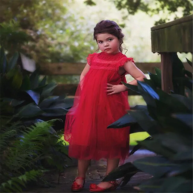 Кружевное платье с цветочным принтом для девочек модное ажурное открытой спиной