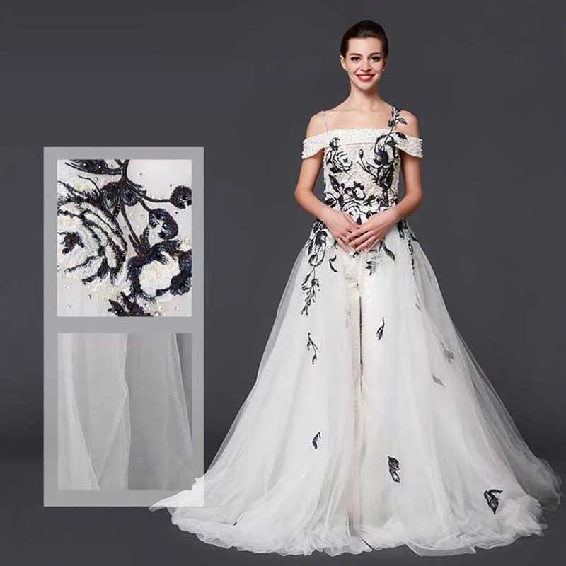 Breydress вечерние платья Роскошные 2017 A Line тюль Лодка шеи Бисероплетение короткий