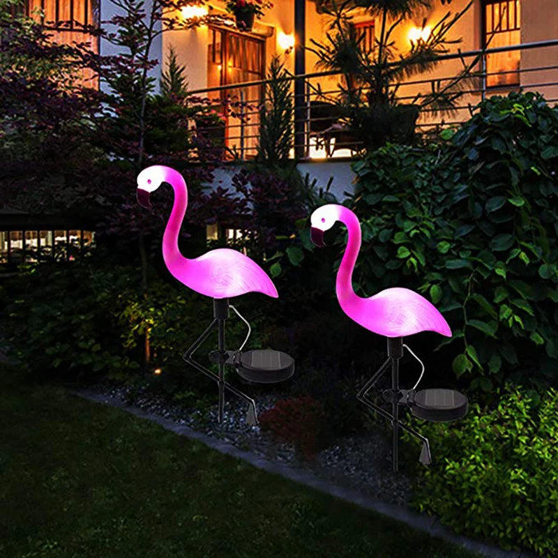 

Flamingo Solar Powered Garden Light Ground Spike Light Outdoor Waterproof Park Decorative Lawn Lamp Pathway Yard Walkway Decor