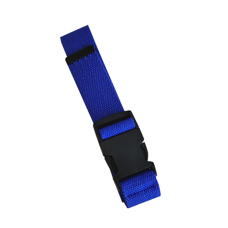 Синий Adults Adjustable All-Match Belt Unisex Korean Style Canvas Belts Vintage Plastic Buckle Elastic Solid Color Long Waistband - Цвет: Синий