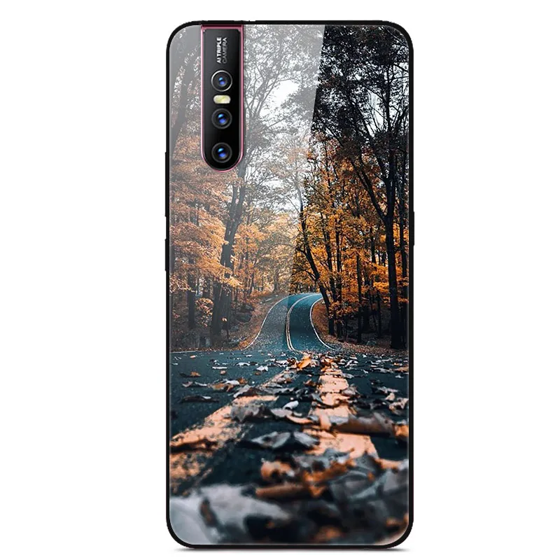 32 Чехол для VIVO V15 Pro, чехол VIVOV15 Pro из закаленного стекла с изображением планеты космос, стеклянный чехол на заднюю панель для VIVO V15 Pro V15Pro V 15 Pro, чехол - Color: 32