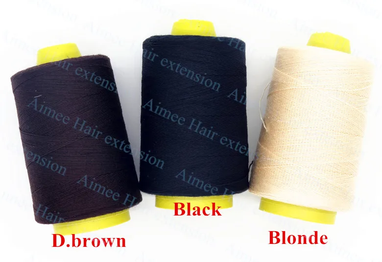 Бесплатная доставка 1 набор игл для плетения волос + ниток (50 с Катушка полиэстер