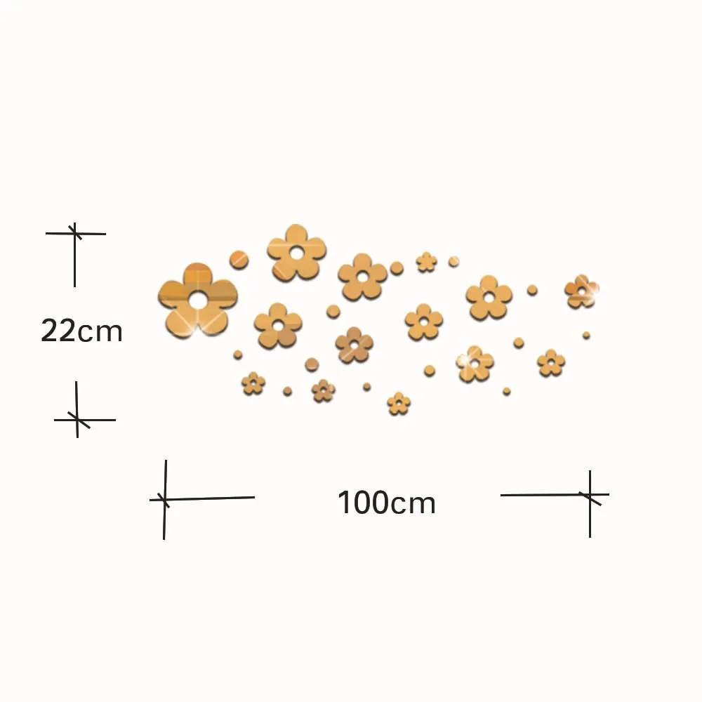 Funlife лепесток 3D зеркальные настенные наклейки персонализированные трехмерные ТВ