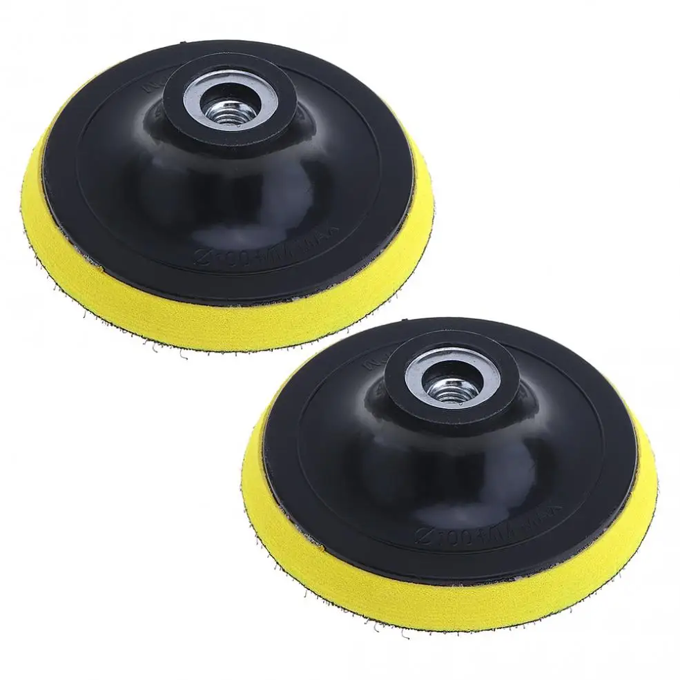 

TORO 2pcs Universal Yellow + Black Suction Cup Self-Adhesive Electric Polishing Disc with Threaded Hole Suitable for Car / Metal