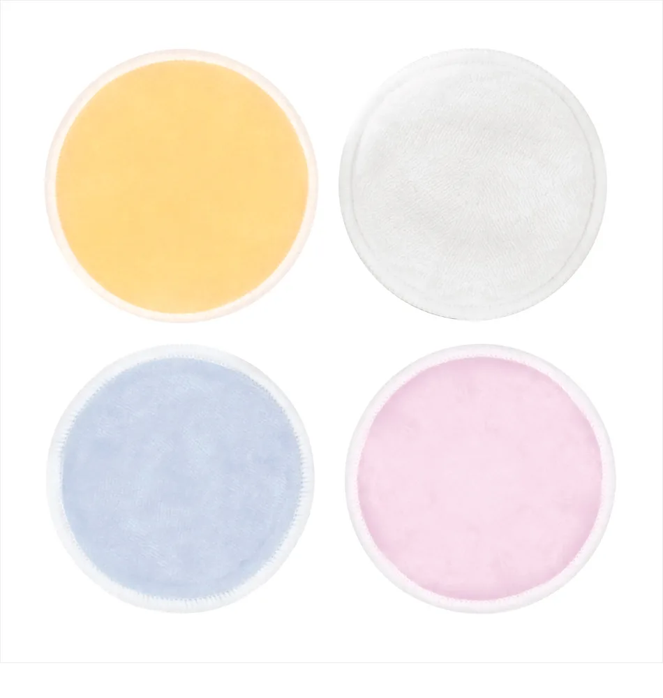 4/8/10pcs Washable Cleansing Cotton Reusable Make Up Remover Pads Microfiber Make-up Natural Bamboo Three Layer With Laundry Bag