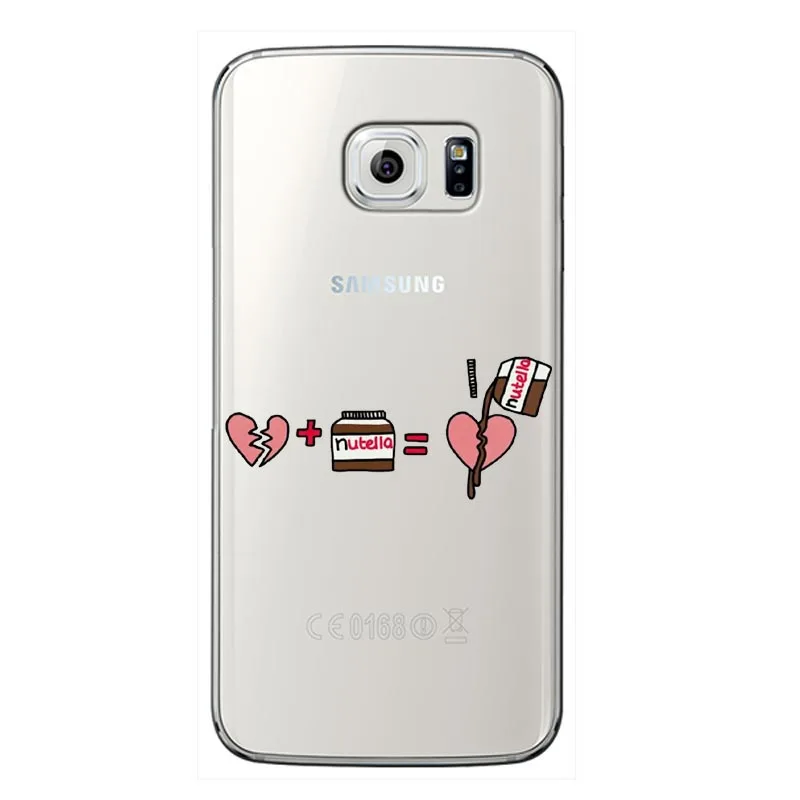 Модный чехол для телефона I Love Kawaii nutella мягкий силиконовый Samsung Galaxy A30 A50 A7 A8 2018 PLUS J6