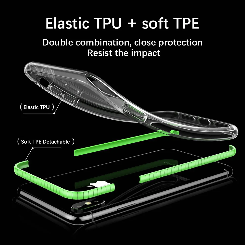 PORTEFEUILLE для iphone 6 6s 6plus силиконовый прозрачный футляр XS X XR XSMAX 8 7 Plus Чехлы