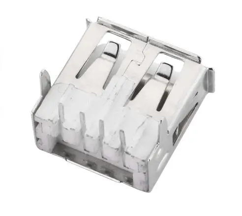 10 шт./лот USB 2 0 4-контактный гнездовой разъем типа А 2-футовый 90-градусный Плойка для