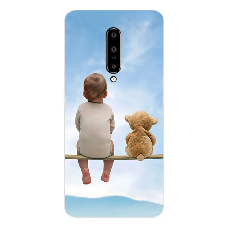 Мягкий ТПУ чехол для телефона Oneplus 7 чехлы телефонов с цветочным рисунком мягкий