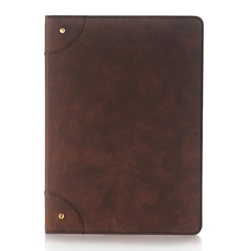 Dark brown Чехол для iPad pro 12,9 ретро-книга PU кожаный чехол флип-стенд Гибридный планшет чехол для iPad pro 12,9 /12,9 - Цвет: Dark brown