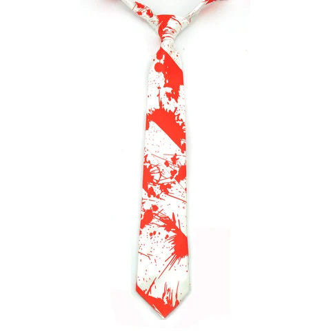 Мужской галстук-бабочка из полиэстера, с принтом крови вампира