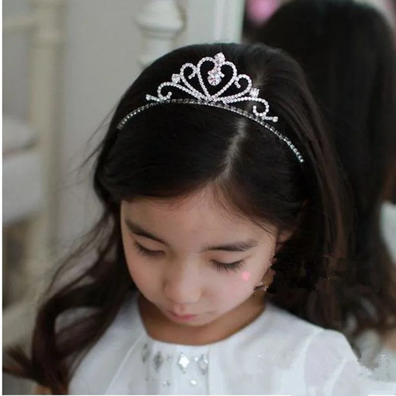 Милая Детская Тиара для девочек аксессуары волос принцессы со стразами