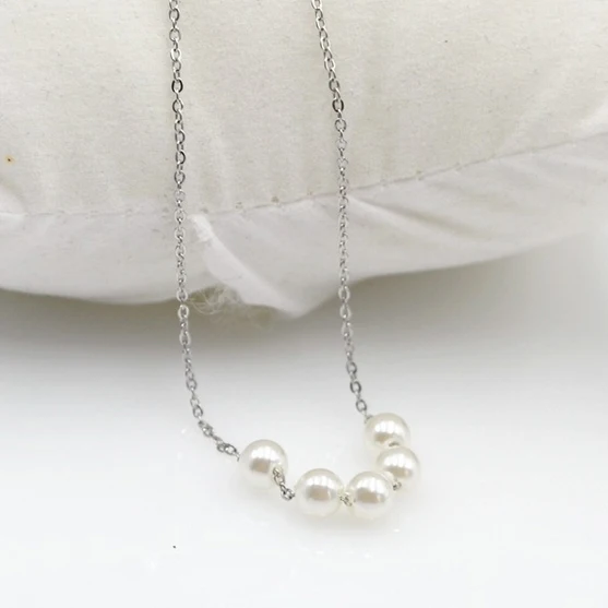 Новый дизайн покрытие золото серебро Имитация Жемчуга ключицы цепи Чокеры