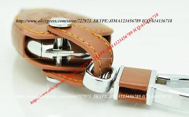 Высокое качество 100% воловья кожа автомобильный чехол для ключей кольцо MERCEDES-BENZ