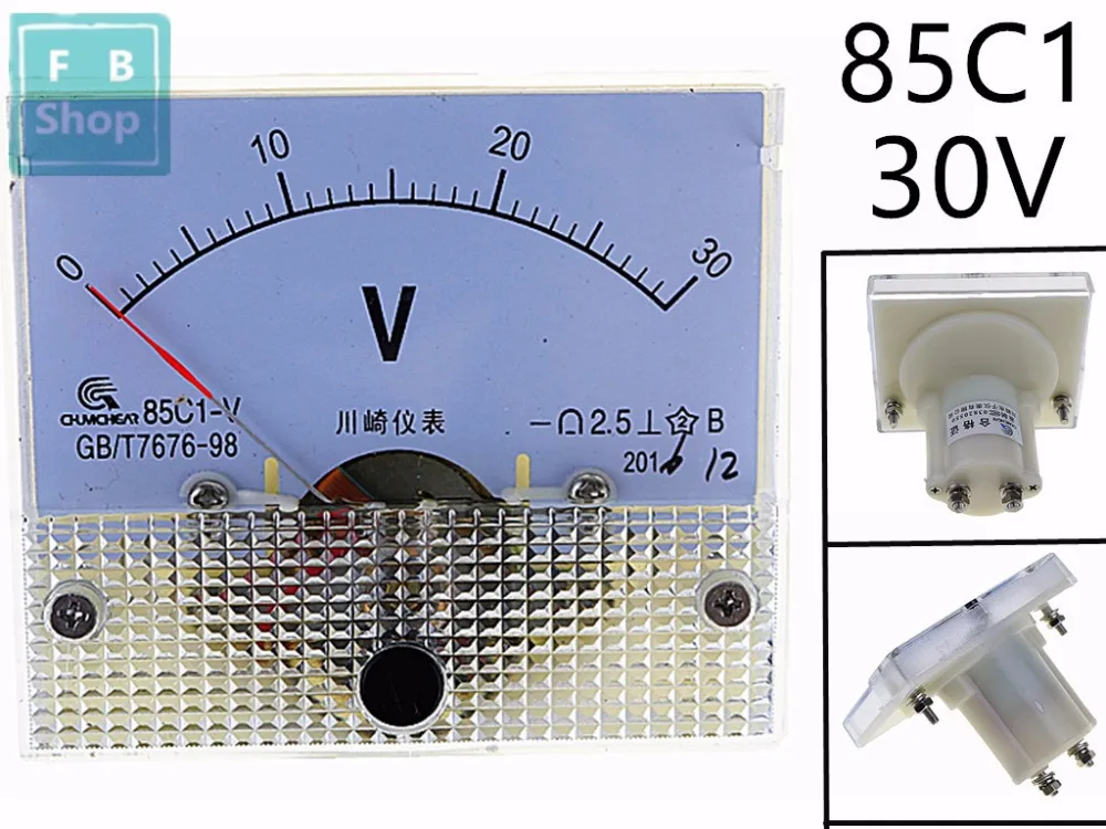 1 шт. 85C1 30V Аналоговый DC Напряжение иглы Панель вольтметр | Инструменты