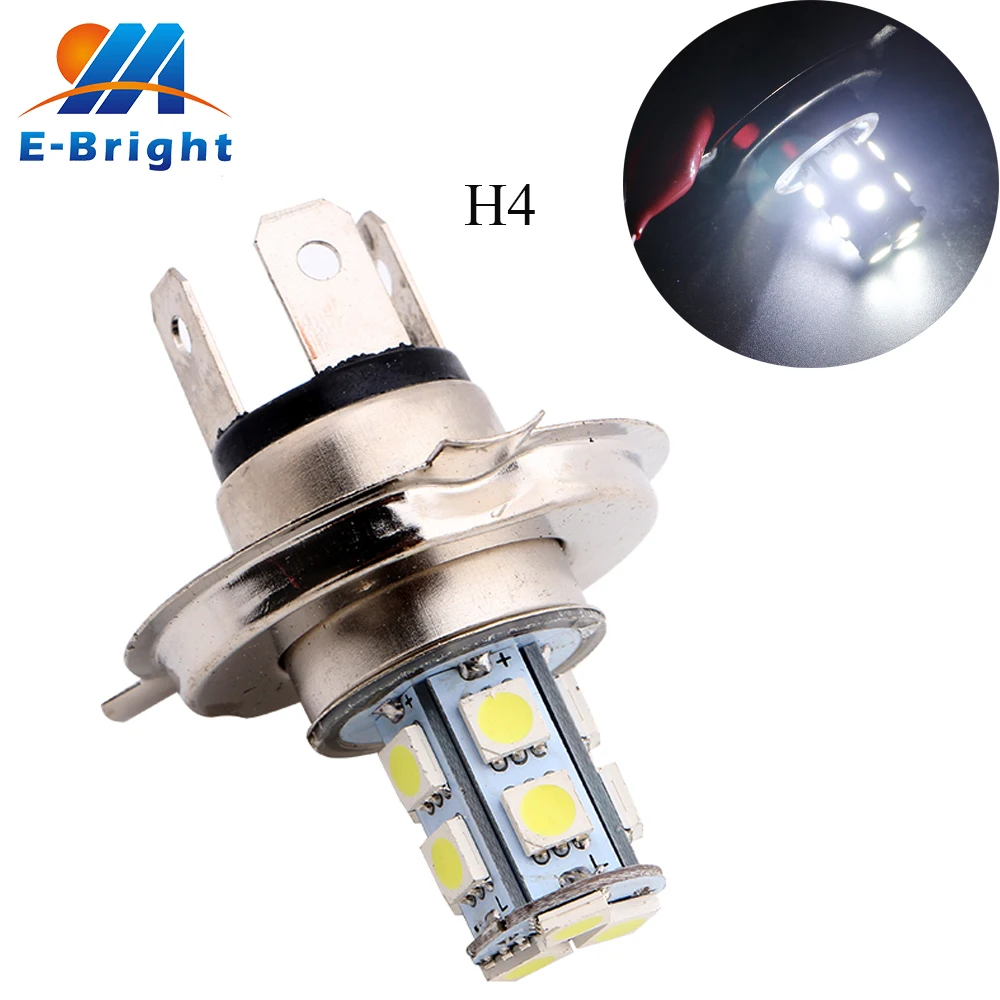 4 шт. Автомобильные светодиодные лампы 5050 13 SMD 12 В белый 8000K 9005/HB3 9006/HB4 H1 H3 H4 H7 H11