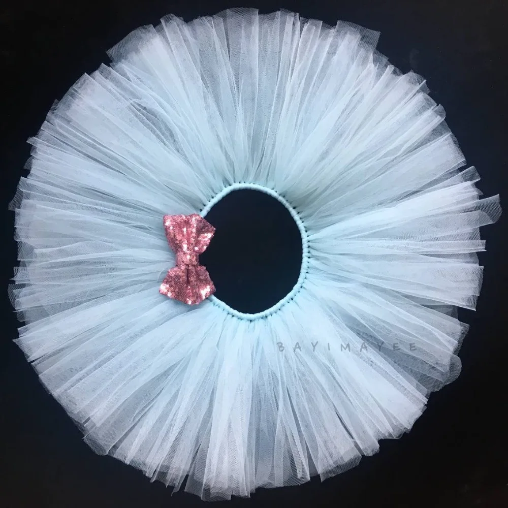 Юбка американка для девочек яркая пушистая юбка из тюля танцевальная с бантом и