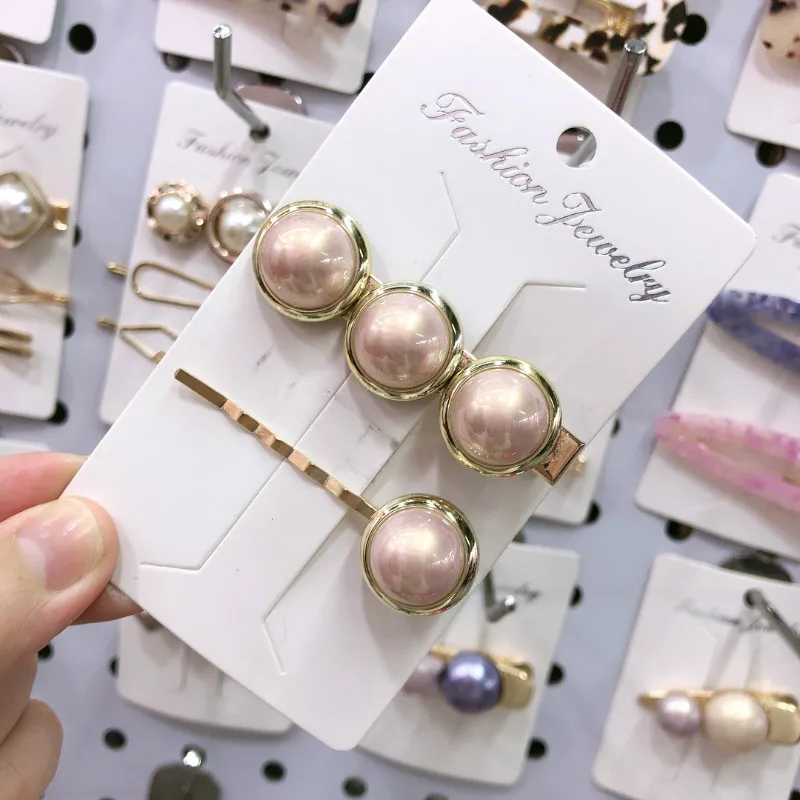 Женская заколка для волос MuHan 1 пара с имитацией жемчуга аксессуары подарок