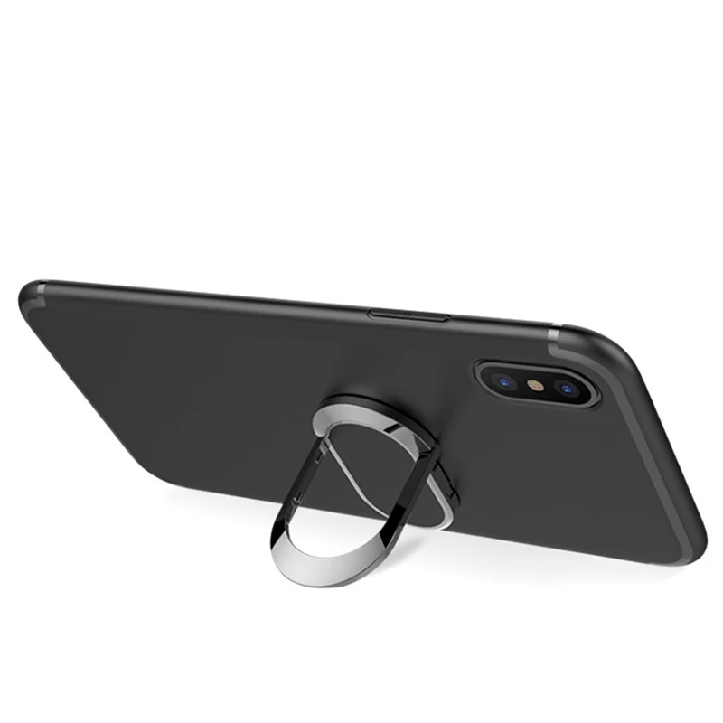 Phone Case For iPhone X 6 6S 7 8 Plus Creativity ring bracket car magnetic adsorption back cover Frosted silicone soft shell |