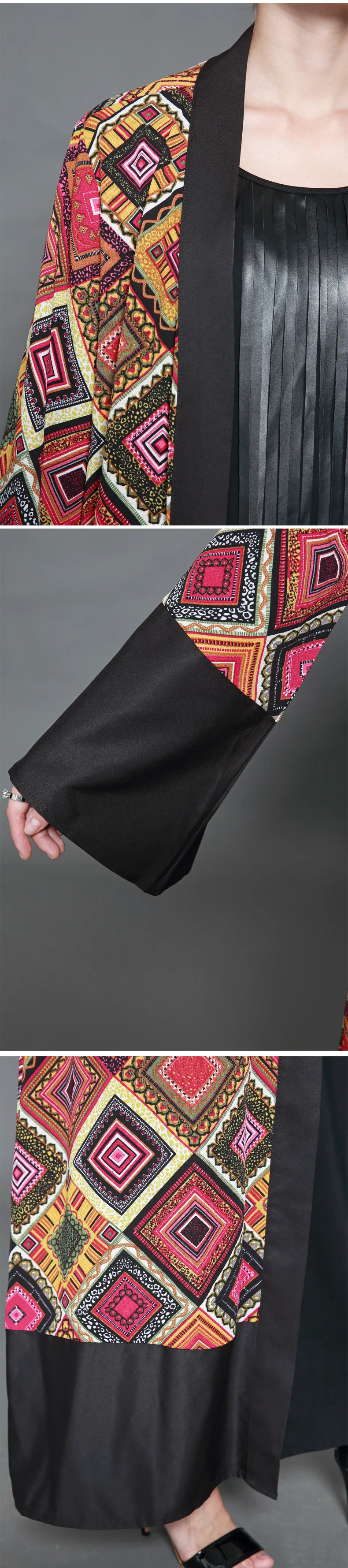 TUHAO Тренч с принтом, тонкий модный контрастный Повседневный Кардиган, X-Long Robe Femme 5XL размера плюс, женская одежда TB1539