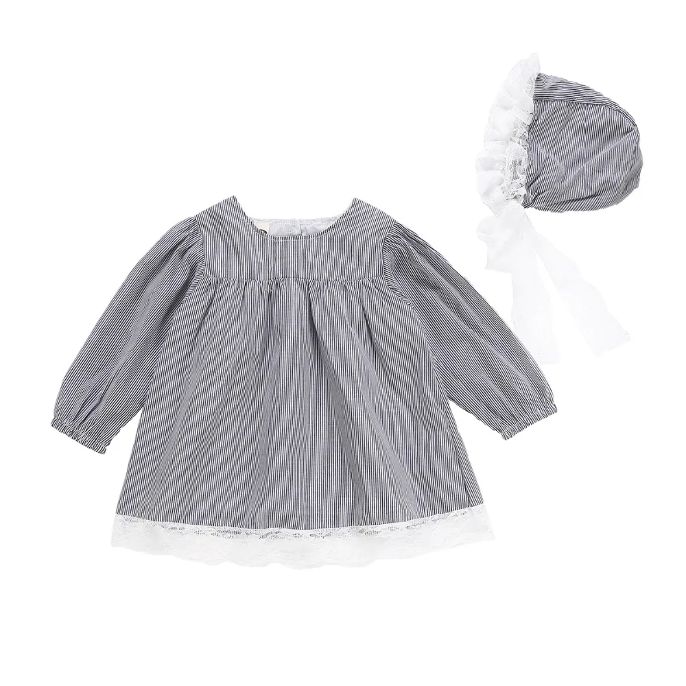 Комплект из 2 предметов для маленьких девочек повседневные платья принцессы в