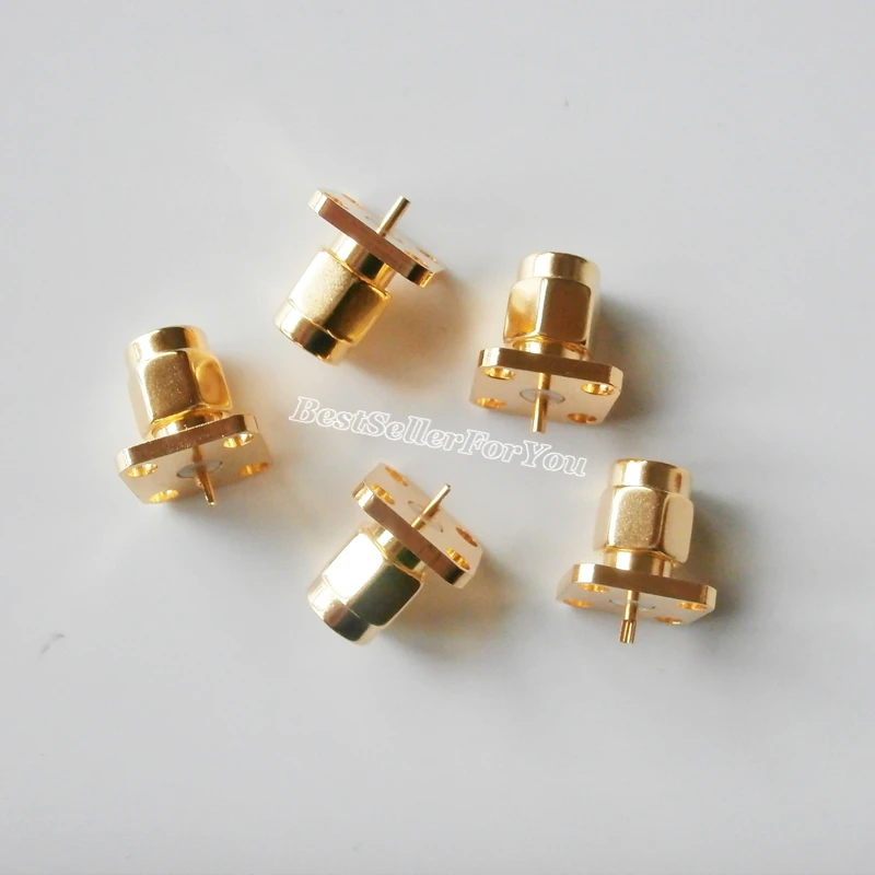 5 шт. фланцевый радиочастотный Соединитель с 4 отверстиями|connector chassis|connector maleconnector
