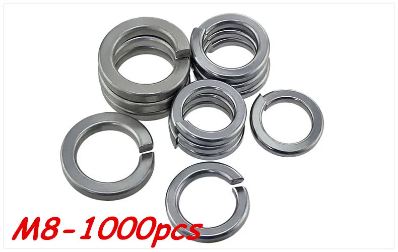 

Free shipping 1000pcs M8 304 Stainless Steel Spring Washer Shells Pad Elastic Gasket