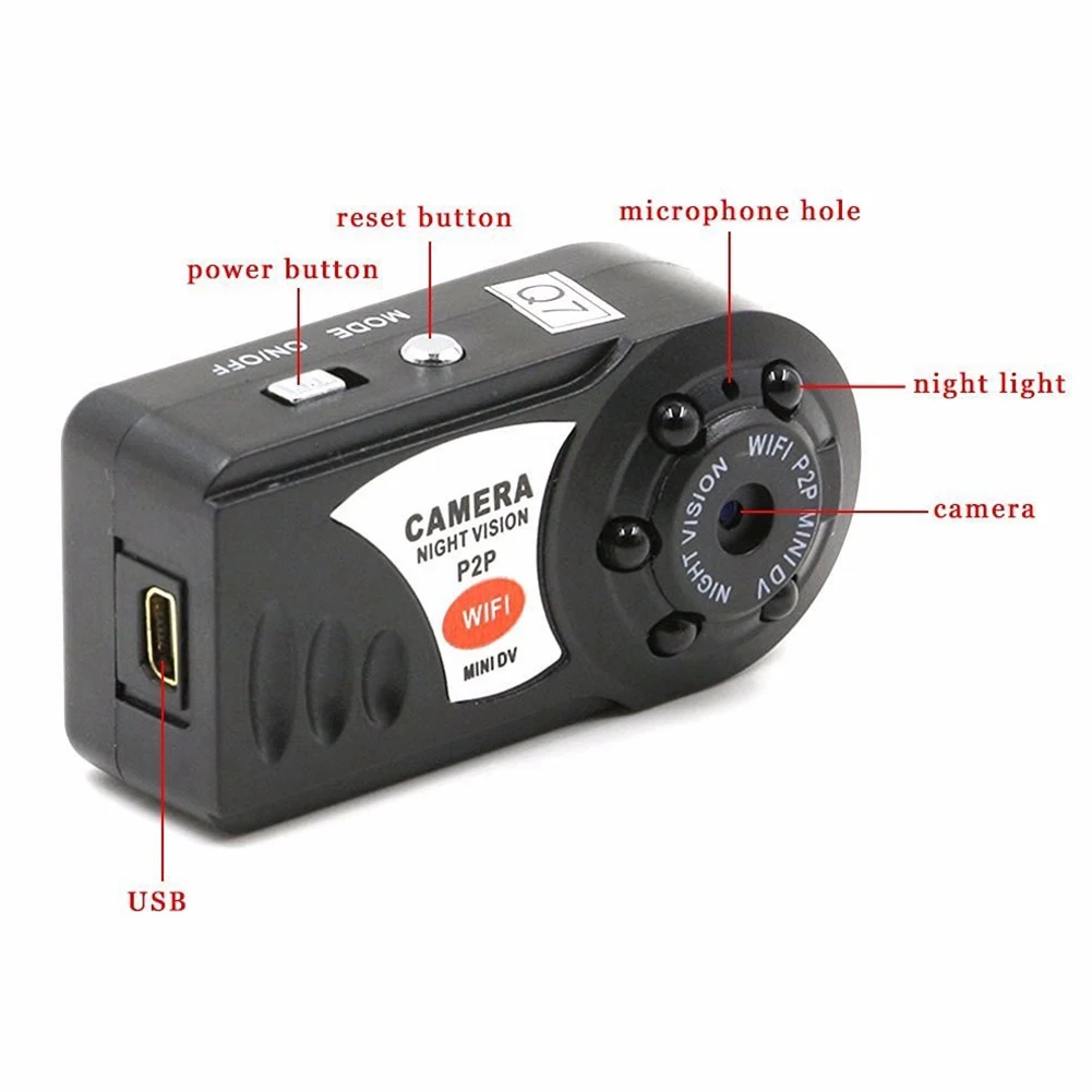 New Q5 Wifi DVR Wireless IP Camcorder Video Recorder Camera Infrared Night Vision Motion Detection Built-in Microphone | Электроника