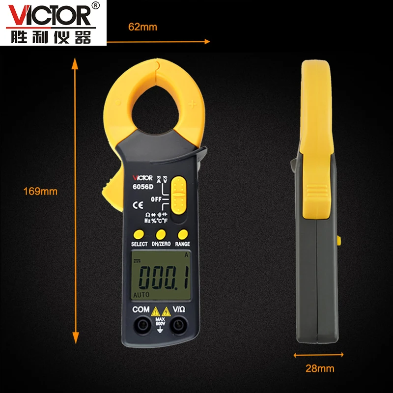 Клещи-мультиметр Victor VC6056D 600 А 32 мм с черной сумкой | Инструменты