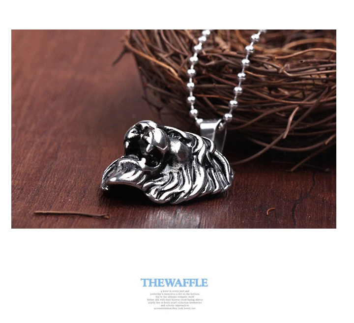 Тигр Тотем Качество Модные Титан стали кулон Король Лев Подвески Ожерелья для