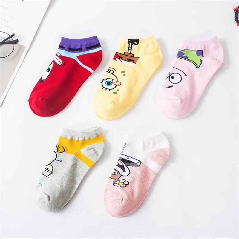 Модные милые носки женские Харадзюку Kawaii Короткие Носки с рисунком хипстерские носки до лодыжки с забавными рисунками для женщин