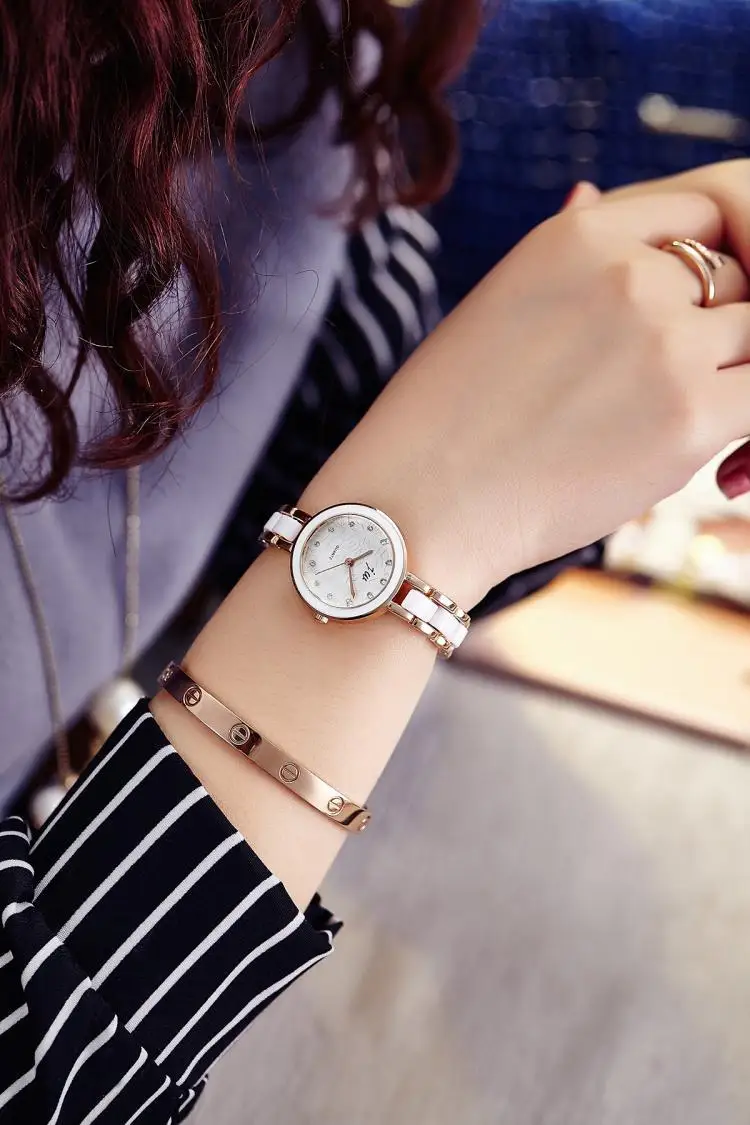 2018 новые брендовые роскошные женские часы-браслет из китайского сплава