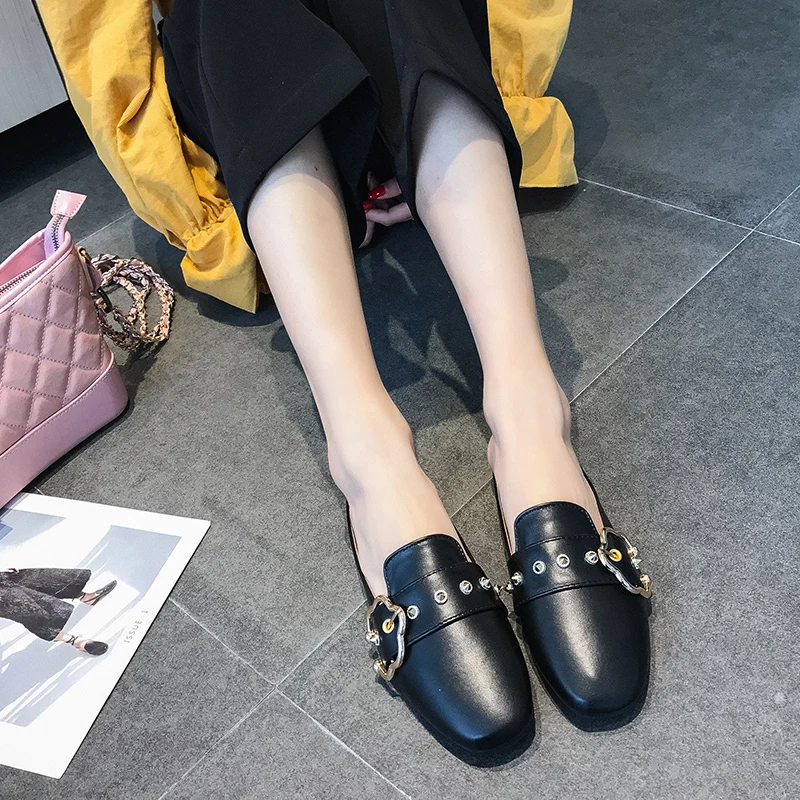 Тапочки для женщин брендовые Сабо Модная обувь Женские тапочки с плоской