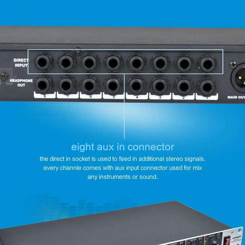 Alctron HP800 Профессиональный 8-канальный многофункциональный наушников предусилитель, усилитель для наушников, Pro усилитель для наушников