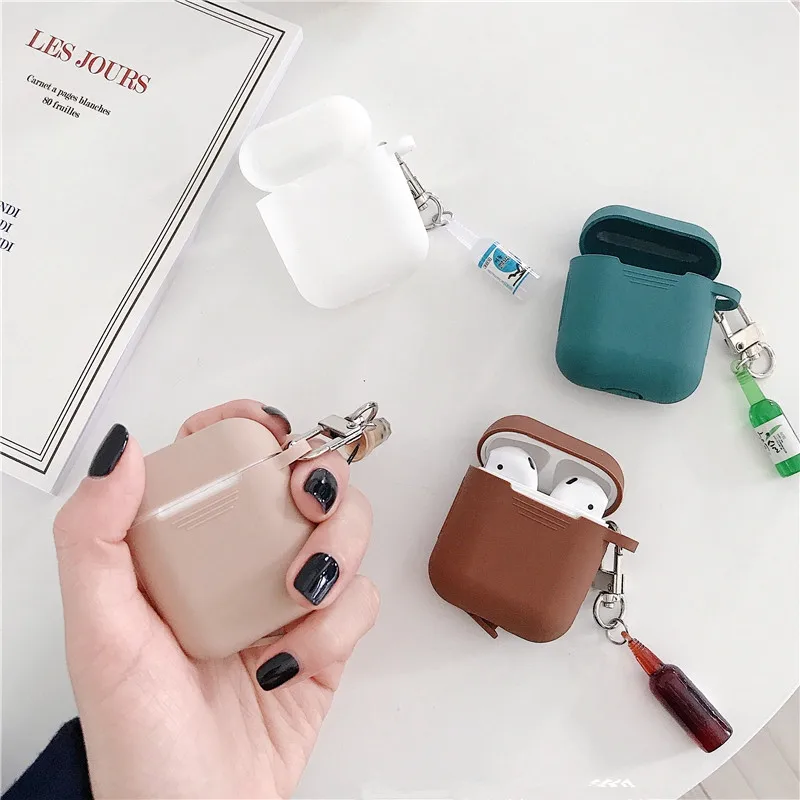 Чехол для наушников для Airpods Earpods портативный силиконовый мини круглый чехол для ушей Air Pods Pod Coque Funda