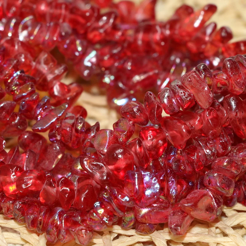 Красные нефриты радужной расцветки опт фишки для самородков неровный гравий 5-7