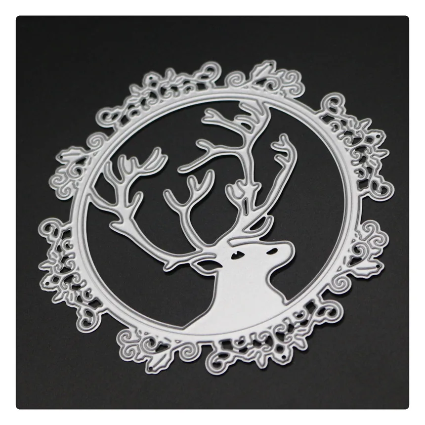 1703 олень Рождественский альбом металлические режущие штампы для трафареты