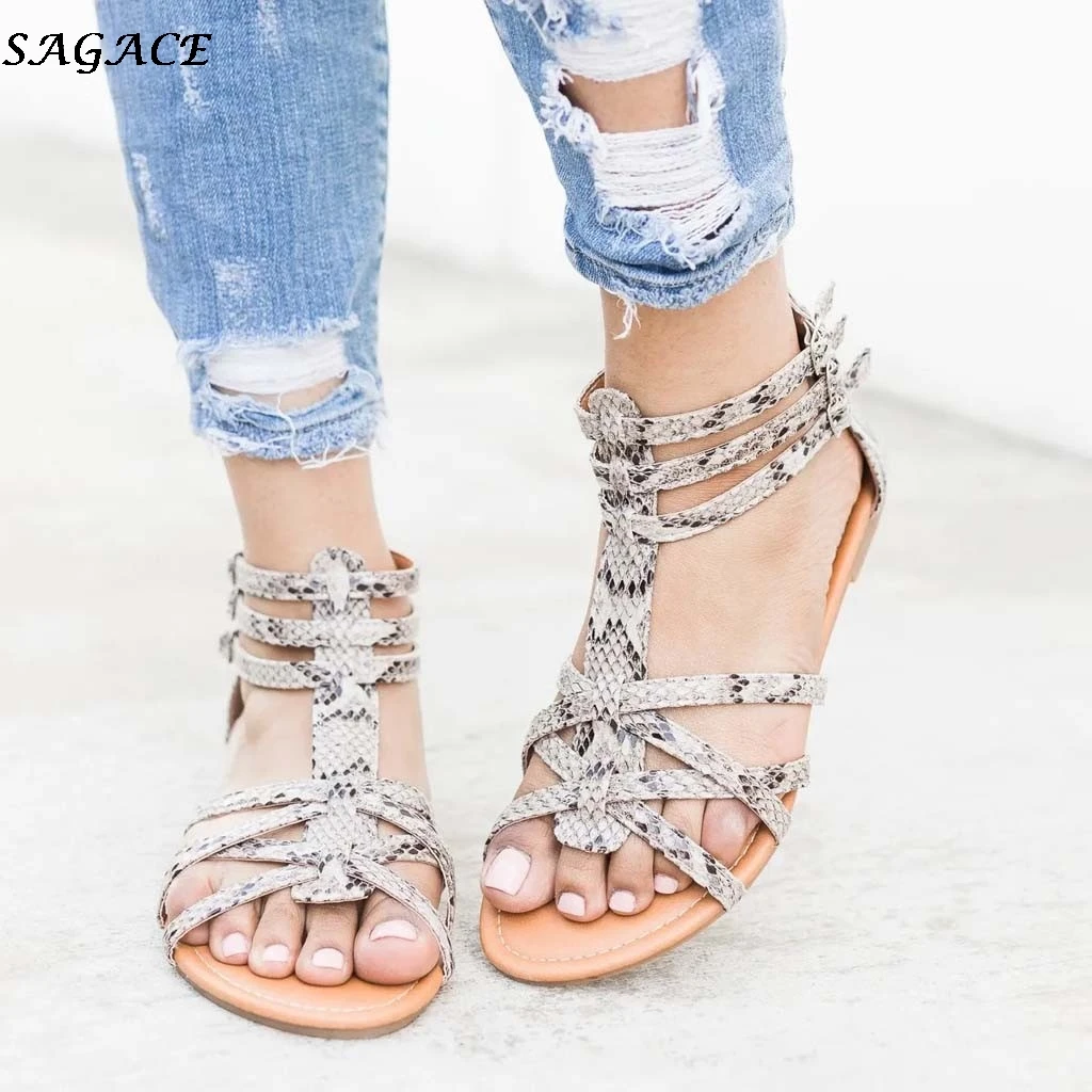 Женские повседневные сандалии SAGACE сандалии-гладиаторы на плоской подошве с