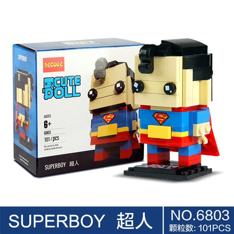 H& HXY милая кукла 6801-6822 18002 Voltron King мини-кубики Супер герои marvel Мстители Фигурки Decool строительный блок - Цвет: 6803