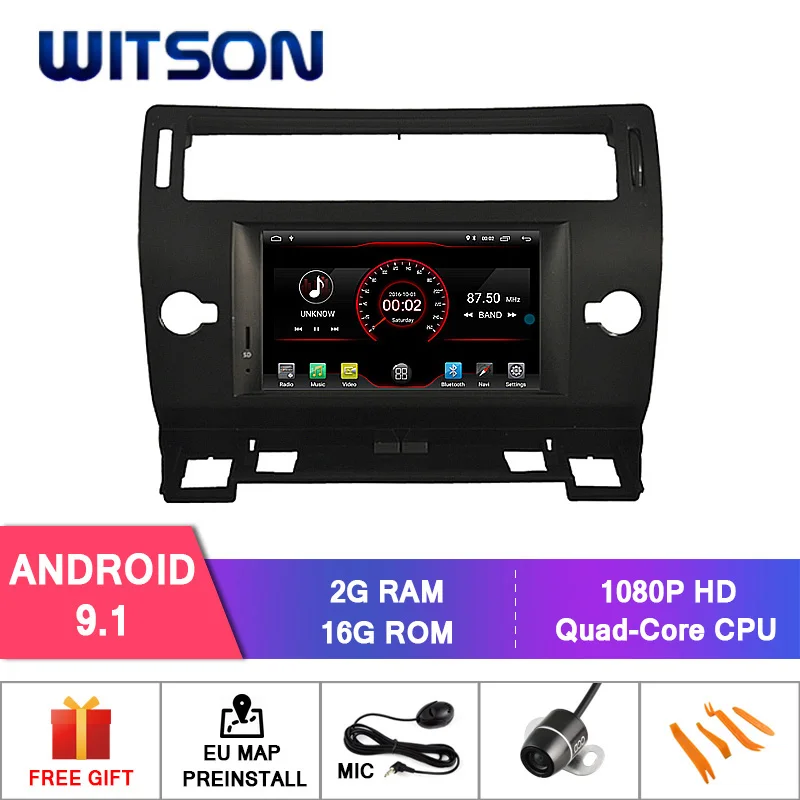 K5691B WITSON Android 9,0 4+ 64G Автомобильный dvd-плеер gps для CITROEN C4 4 черный и серебристый цвет 2004-2012 gps-навигатор автомобильный Радио Аудио - Цвет: K5691B