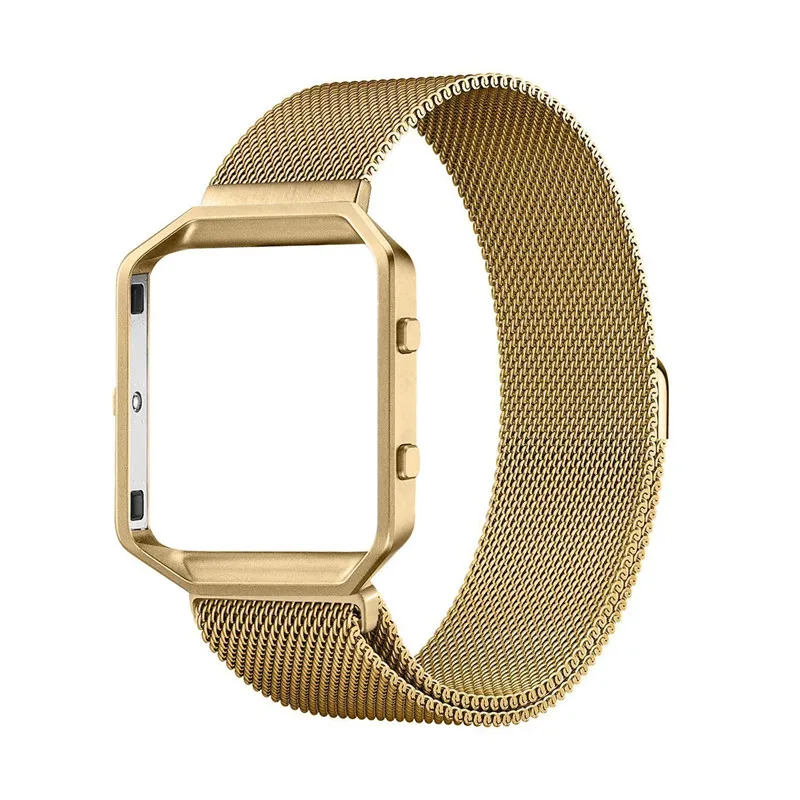 Ремешок из нержавеющей стали для Fitbit Blaze, магнитная Миланская петля, Женский Мужской сменный ремешок для Fit bit Blaze, браслеты