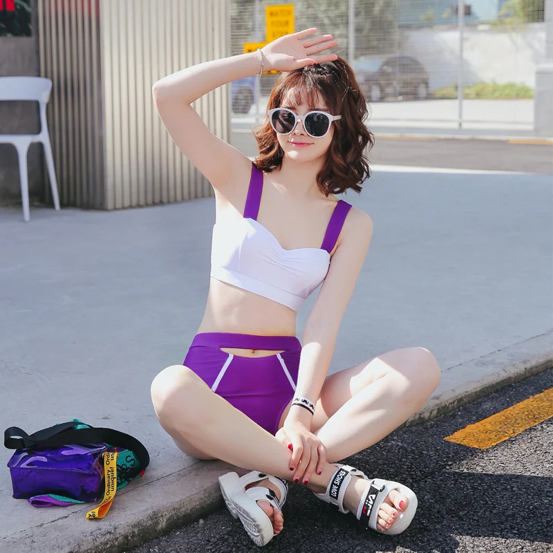 2019 купальник бикини женский сиамский Тип Боксеры Шорты консервативное шоу