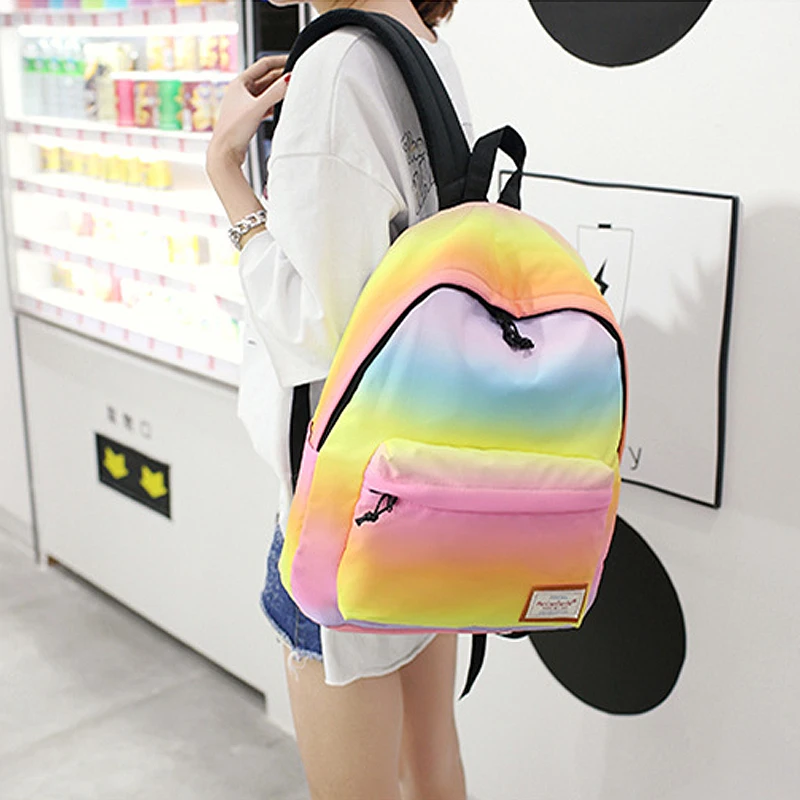 2018 СКИОНЕ Цвет градиента Школьные водонепроницаемые многофунгционнальнные