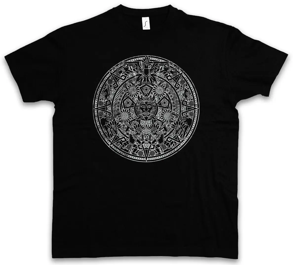 Aztec Mandala футболка индейцы Американский Майя знак календари Мексика мода 2019 г. Топы